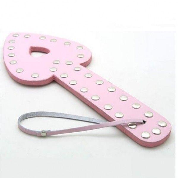 Шлепалка БДСМ у формі серця, Рожева, фото 1