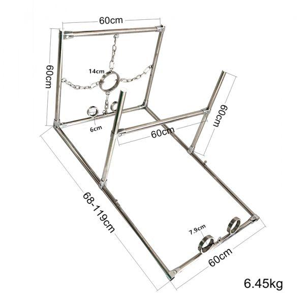 Схема габаритів металевої рами для фіксації в BDSM