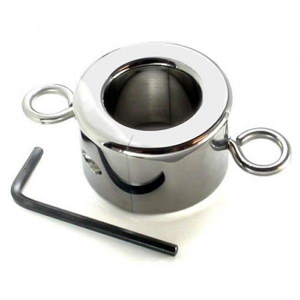 Сталевий обважнювач мошонки, Кільце для яєчок, БДСМ фіксатор (великий розмір)