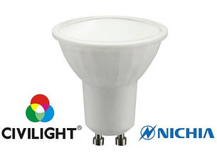 LED лампа MR16 (GU10) 5W (450Lm) 3000K W2F11T5 ceramic Civilight (Сивилайт)