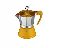 Гейзерна кавоварка жовта на 6 чашок FANTASIA GAT (106006 жовта)