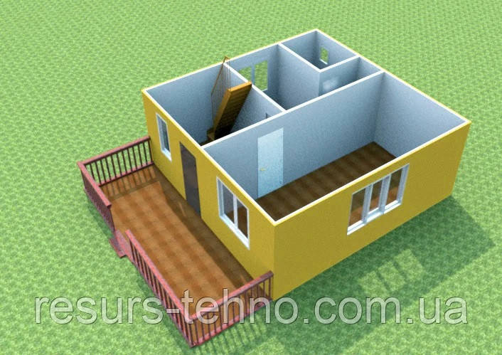 Проект дома 6м х 6м с мансардой - фото 3 - id-p1333395091