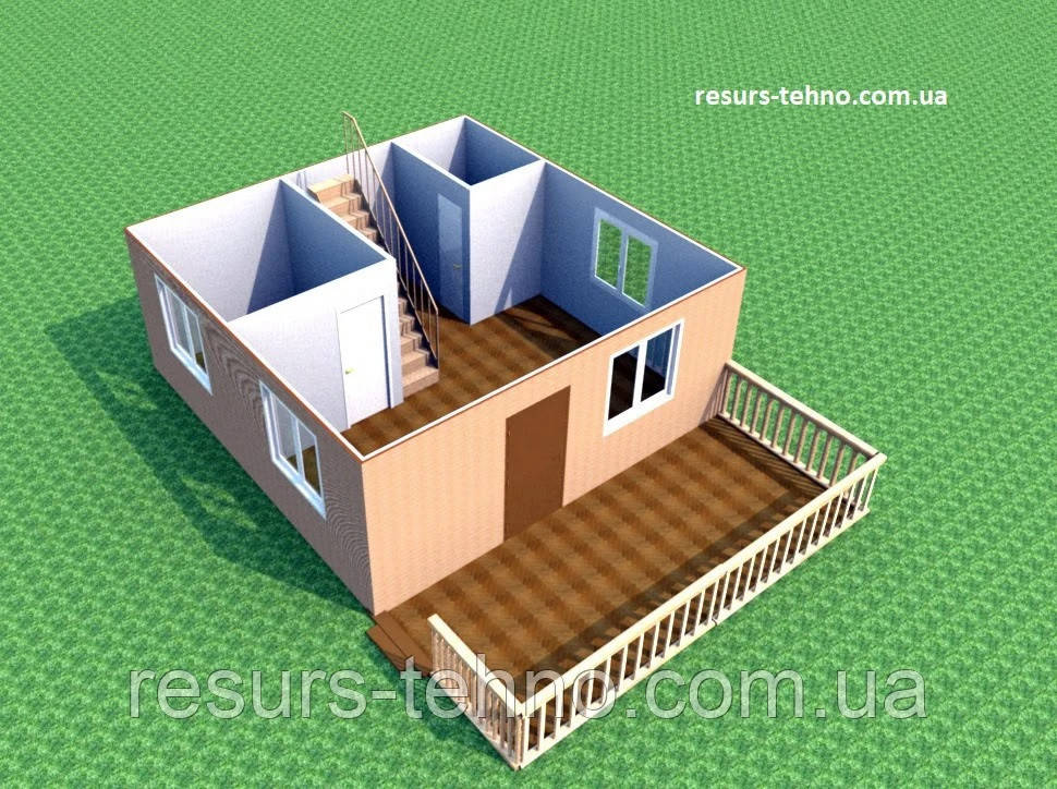 Проект дома 6м х 6м с мансардой - фото 3 - id-p1333395187
