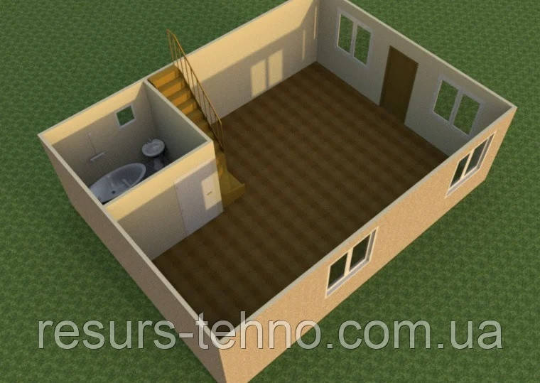 Проект дома 6м х 8м с мансардой - фото 2 - id-p1333395359
