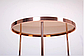 Стіл журнальний Kalibri, rose gold, glass top, фото 3