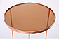 Стіл журнальний Kalibri, rose gold, glass top, фото 4