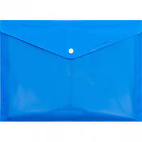 Папка кнопка А4 синя 17 мікрон ТЕКА