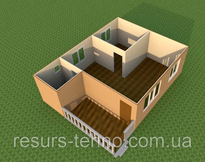 Проект дома 6м х 8м с мансардой - фото 3 - id-p1333402755
