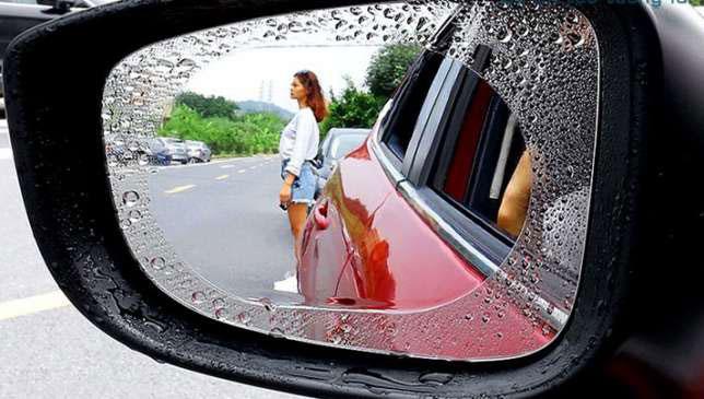 Автомобильная бесцветная пленка антидождь на боковые зеркала Anti-Fog Film 135х95 мм - фото 2 - id-p1333396279