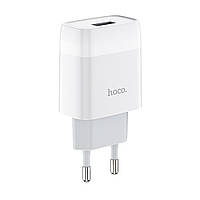 Сетевое зарядное устройство Hoco C72A 1 USB 2.1A белое