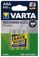 Аккумулятор Varta R2U (56703), AAA/(HR03), 800mAh, LSD Ni-MH, блистер 4шт