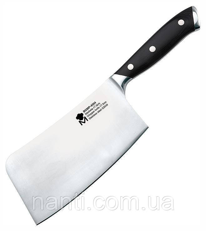 Сокирка кухонна Bergner Master Pro Stuttgart 17.5 см неіржавка сталь (BGMP- 4304), фото 1
