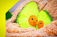 Мягкая игрушка, авокадо, приятная на ощупь, качественная, можно использовать как подушку, стильная, модная40см