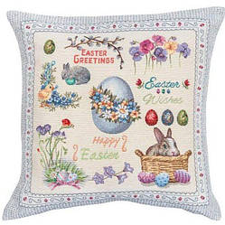 Наволочка великодня гобеленова декоративна 45х45 см LiMaSo KISS666