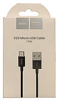 Usb кабель (шнур) Hoco X23 Skilled Micro (1m) Черный