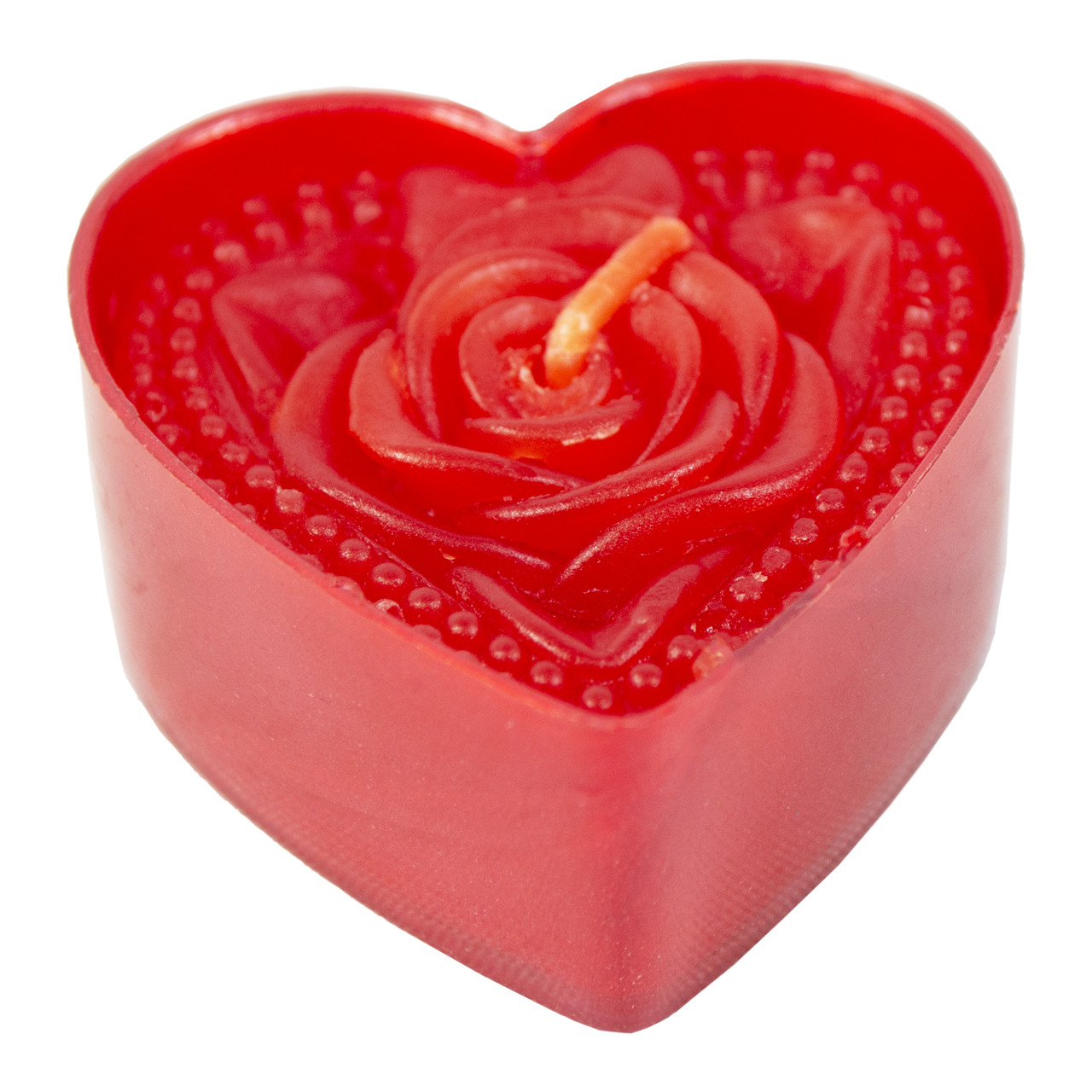 Свечи декоративные красные Сердце. 4 штуки в упаковке. - фото 3 - id-p1333411007