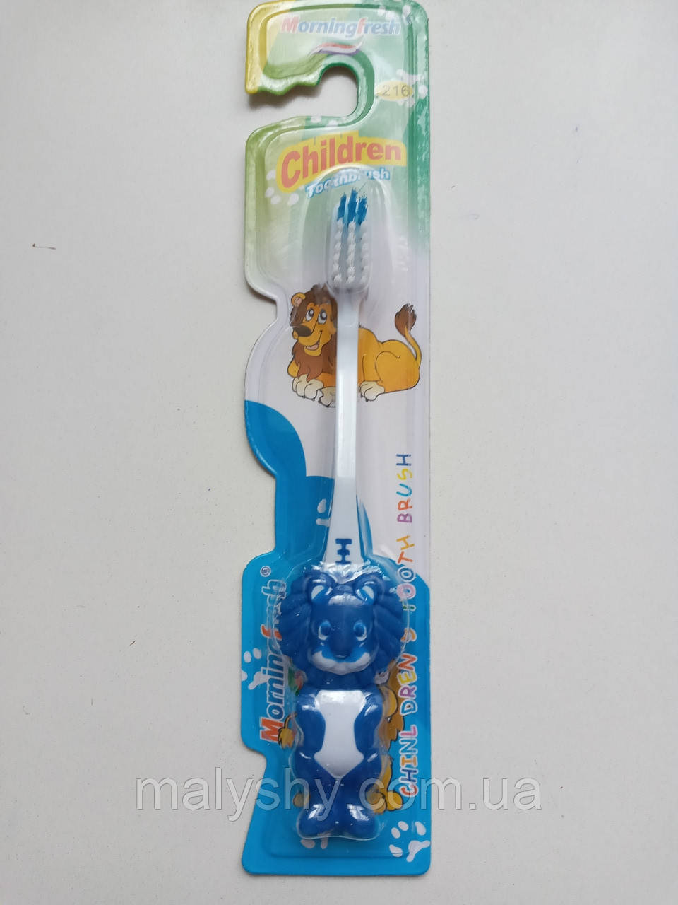 Дитяча зубна щітка «Morningfresh» 14,5 см ЛЕВ, від 3-х років СИНЯ
