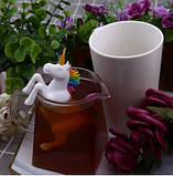 Ситечко для чаю "Єдиноріг" - розмір ситечка 10*6см, силікон, фото 10