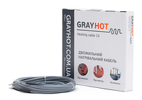 Електричний тепла підлога. Нагрівальний кабель GrayHot 15/129W (9м)