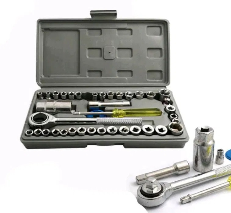 Універсальний набір інструментів AIWA 40шт, набір торцевих головок з тріскачкою