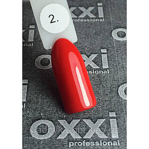 Гель-лак Oxxi Professional №002 (червоний, емаль), 10 мл