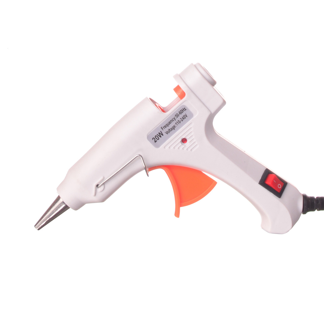 Клейовий пістолет термопістолет Glue Gun Hl-20W 7 мм, тонкий носик, кнопка вмикання, фото 1