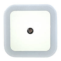 Ночник неоновый светодиодный с датчиком света, квадратный, белый (360)