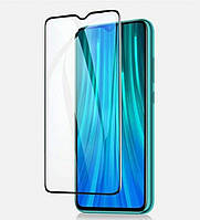 Захисне скло для Xiaomi Redmi Note 8 Pro на екран 5д HQ скло на телефон сяомі нот 8 про чорне HQG