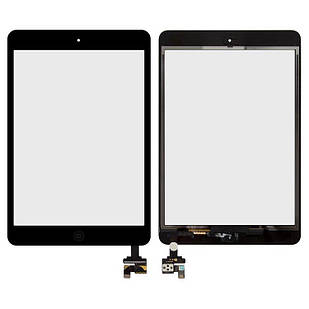 Сенсорний екран для iPad Mini, iPad Mini 2 Retina, з мікросхемою, кнопки HOME, чорний