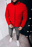 Мужская стильная стёганная курточка демисезонная красная / 2Y PREMIUM Турция