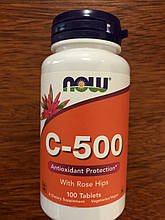 Вітамін С Now Foods Vitamin C-500mg 100tab