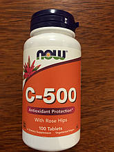 Вітамін С Now Foods Vitamin C-500mg 100tab