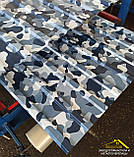 Профнастил під сірий камуфляж для обшивки будівельних побутівок, метал для забору забарвлення під камуфляж, фото 6