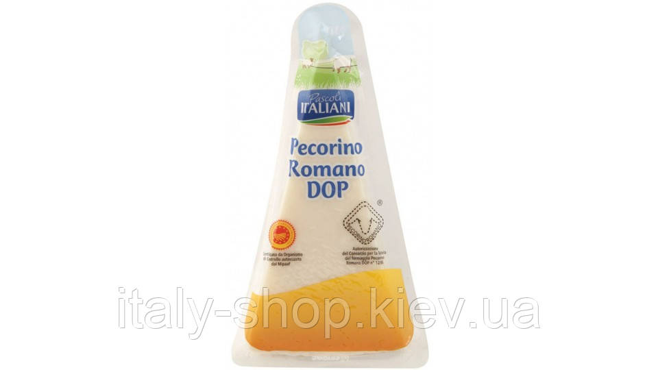 Сир твердий овечий Pascoli ITALIANI Pecorino Romano DOP, 200 г Італія