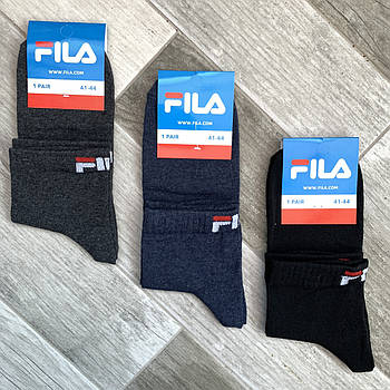 Шкарпетки чоловічі демісезонні х/б спортивні Fila, Athletic Sports, середні, асорті, 04577
