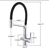 Змішувач для кухні з під'єднанням фільтрованої води MIXXUS PREMIUM BAROLO 021 Хром, фото 4