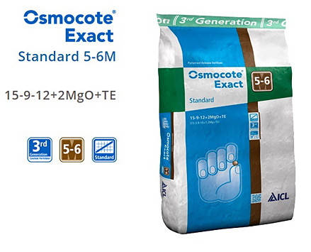 Добриво Osmocote Exact Standard 5-6 м, мішок 25 кг 15+9+12+2Mg+Te, фото 2