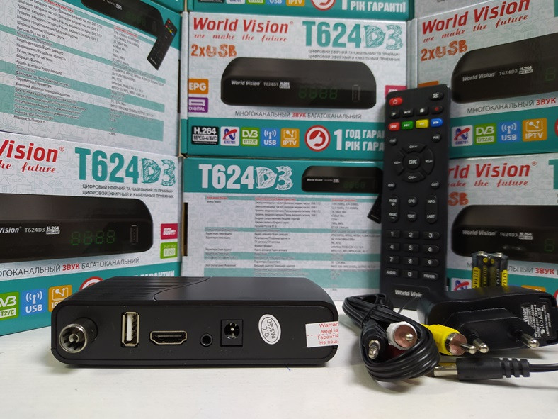 Приставка Т2 DVB-T2/C World Vision T624D3 тюнер ресивер приемник YouTube IPTV MeGoGo процессор H.264 - фото 9 - id-p1333513174