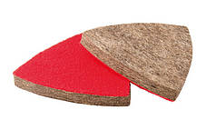 Насадка полірувальна на липучці з натуральної повсті жорстка вологостійка для реноватора MASTERTOOL 6/75 мм