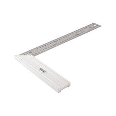 Косинець будівельний MASTERTOOL з неіржавкої сталі 350 мм ручка Al 30-1350