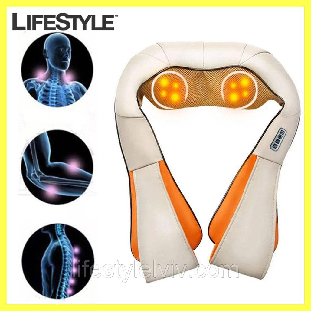 Масажер роликовий з функцією обігріву Massager of Neck Kneading / Універсальний масажер з пультом