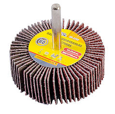 Насадка шліфувальна пелюсткова MASTERTOOL зерно 60 60х20 мм зі стрижнем 6 мм 08-2266