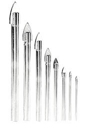 Набір свердел-пік для скла та кераміки GRANITE 8 шт 4х60/5х65/6х68-2 шт./8х70-2 шт./10х85/12х90 мм 2-01-008