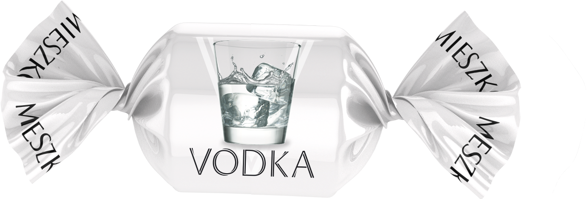 Шоколадні цукерки шоколадне праліне з начинкою лікеру горілка Vodka 2,5кг TM Mieszko