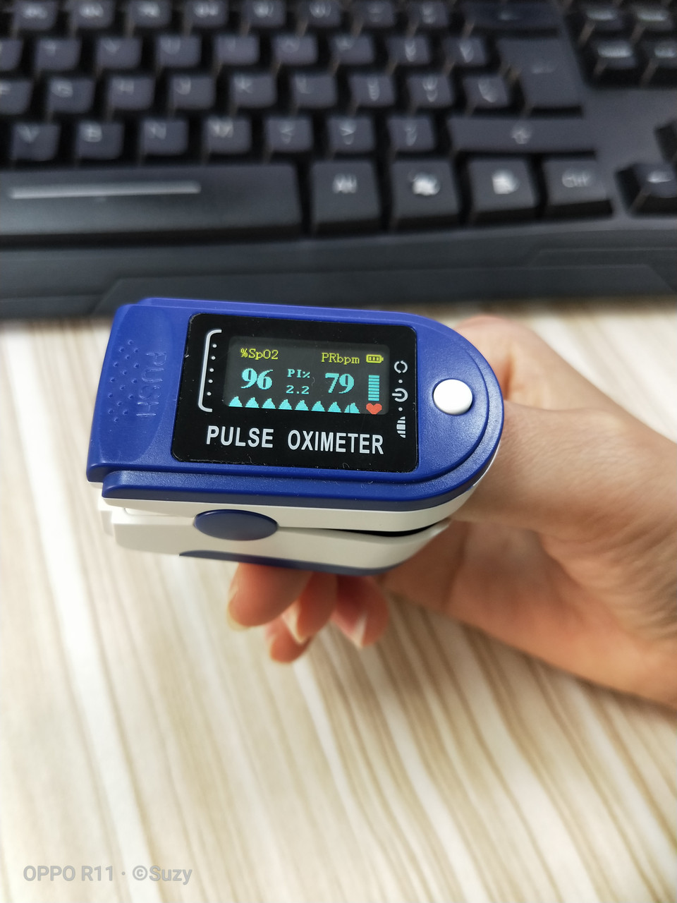Електронний пульсоксиметр на палець Pulse Oximeter (Гарантія 12 місяців)