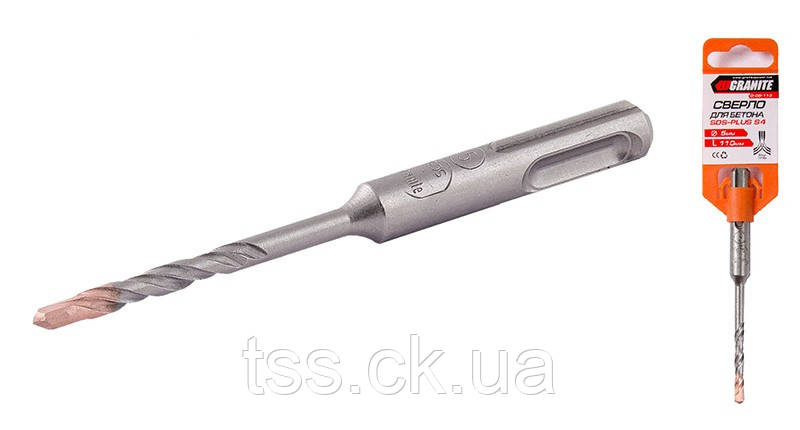 Сверло для бетона GRANITE SDS-PLUS S4 5х110 мм 0-05-110, фото 2