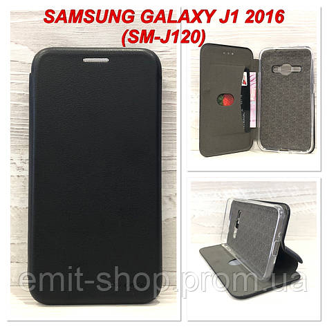Чохол-книжка G-Case для Samsung Galaxy J1 2016 (SM-J120) Чорний, фото 2