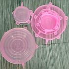 Силіконові універсальні кришки Super stretch silicone lids рожеві, фото 3