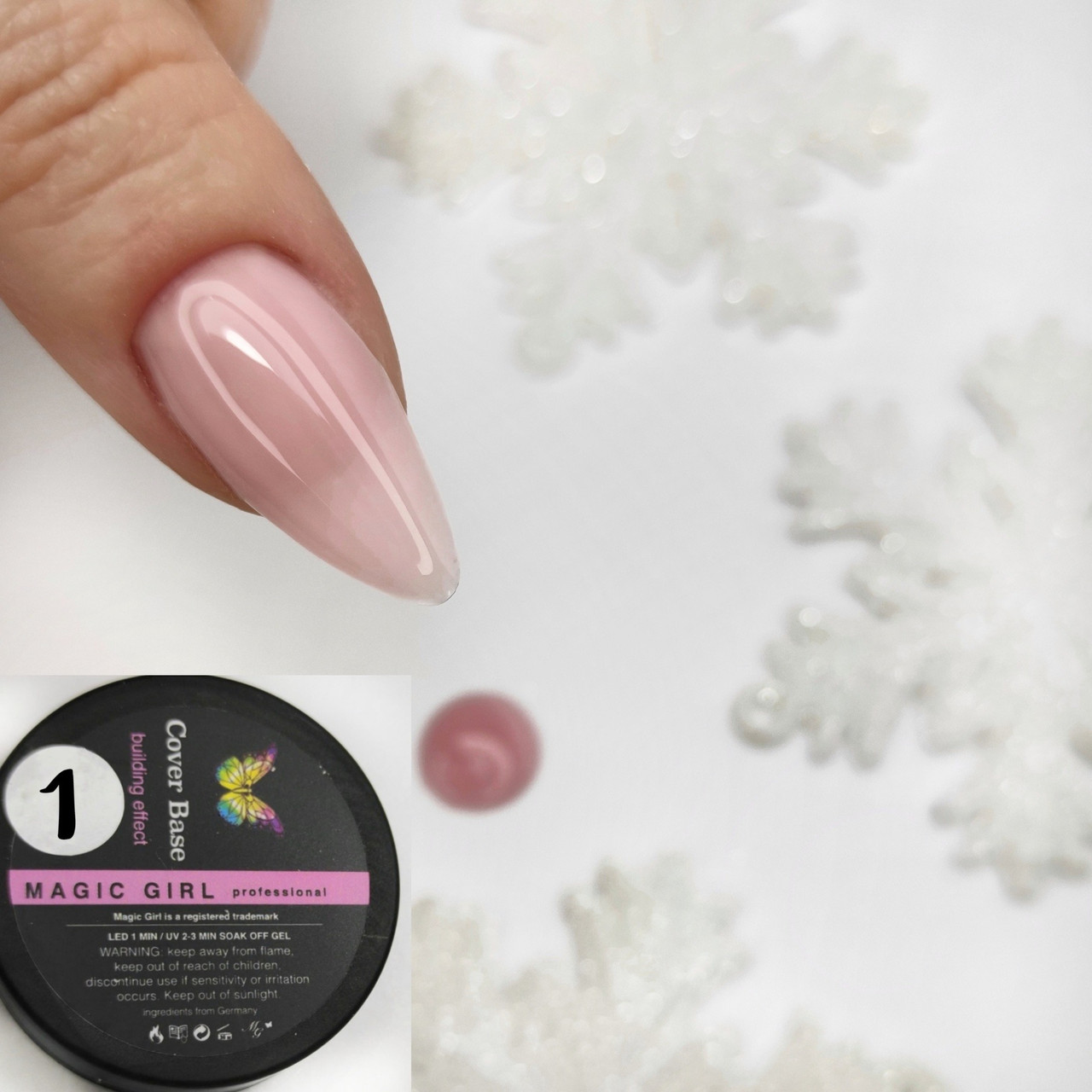 MG Base Cover Building effect /рідкий полигель 15 ml #1 - пляшечка з пензлем