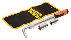Ключ балконний розсувний MASTERTOOL 17х19х21х23 мм CrV у чохлі 78-0100